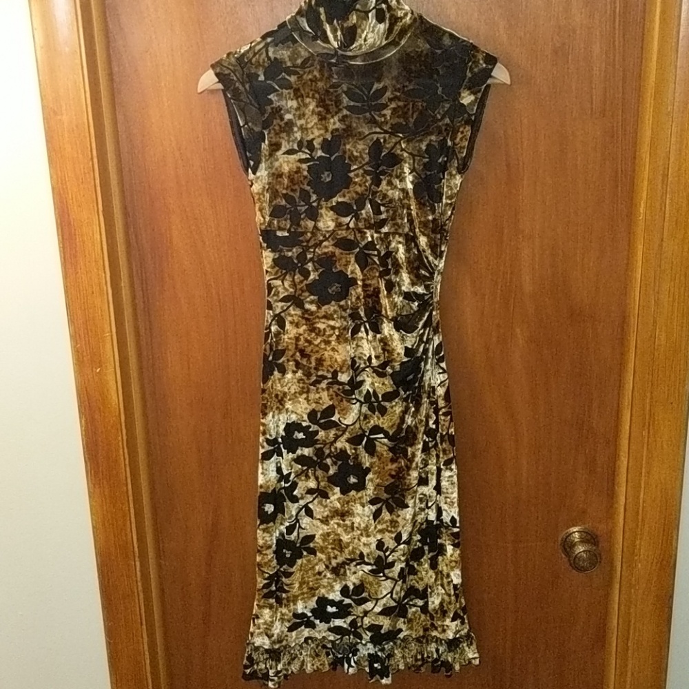 Moda International Velvet Burnout Cocktail Dress